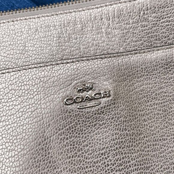 CoachβGold Pebbled Leather Crossbody & Matching Wallet, Retired Set - Picture 11 of 16